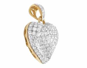 Colgante y dijes de corazón de diamante VVS Moissanite chapados en oro de la mejor calidad personalizados en plata 925 para ropa de fiesta informal - Product Image 4
