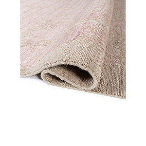 พรมไนลอนถักมือสีเบจและสีน้ำตาลลายแบบนามธรรมสำหรับห้องนั่งเล่นหรือห้องนอน-Aiwn-3001 - Product Image 2