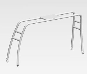 Arche radar Krypt Towers pour bateau, tour de pêche marine montée sur tableau arrière, largeur réglable en aluminium anodisé 82 109 - Product Image 1