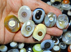 พลอยอะเกตตาอาเกตจาก Sulemani ธรรมชาติทรงรีทรงหลวมทำเครื่องประดับ - Product Image 2