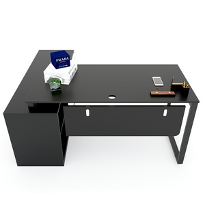 HBRT020-Escritorio Ejecutivo Moderno Minimalista de 160x140cm, Sistema Rectangular con Patas de Acero Ensambladas para Oficina y Dormitorio - Product Image 2
