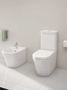 Meilleure offre sur la plus vendue 3/4.5L Flux de rinçage Matériau céramique Deux pièces Toilette de placard d'eau - Product Image 5