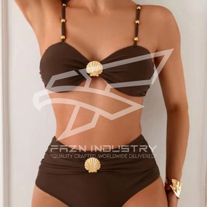 Ensemble de bikini pour femmes Maillot de bain deux pièces Vêtements de plage sexy Maillot de bain rembourré Push Up OEM Logo personnalisé Vente en gros - Product Image 1