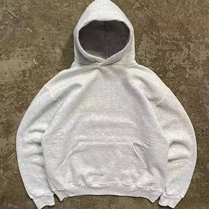 2026 Custom <b>Oversized</b> Zipper-Up Pullover <b>Hoodie</b> 100% Cotton <b>Fleece</b> Solid Puff Hooded Streetwear Winter Embroidered - Product Image 3