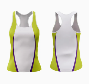 Impression par sublimation personnalisée Maillot de sport ajusté pour femme 100% coton Gilet sans manches à col rond avec motif de lettres personnalisées - Product Image 5