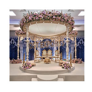 Impresionante diseño Vedi Mandap para el matrimonio hindú Mejor precio Personalizable Mejor calificación Fusion Wedding Madera Mandapam Fabricante EE. UU. - Product Image 1