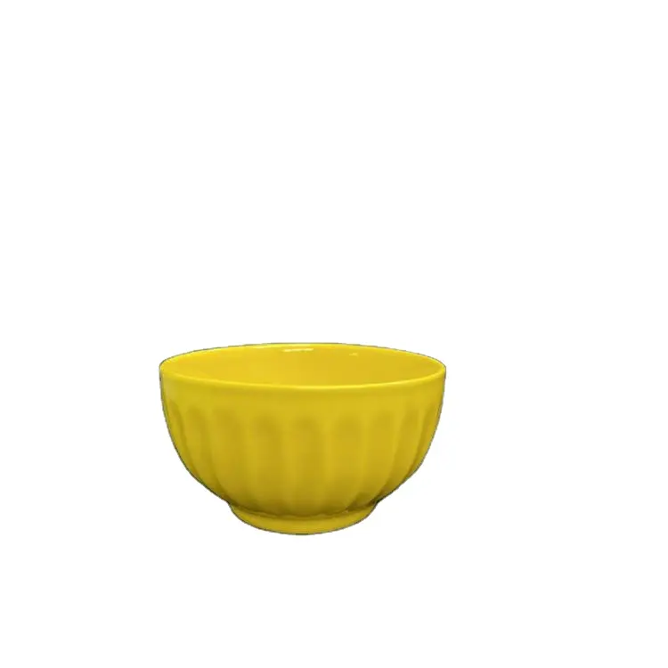 세라믹 그릇 옐로우 컬러 H 7 cm X 13 cm SV001 퍼프코 세라믹 그릇 도매 식기 베트남산