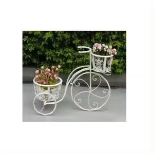 Lot de 3 jardinières décoratives de haute qualité jardinières modernes en métal noir avec support intérieur et extérieur décor de balcon pour la maison - Product Image 3