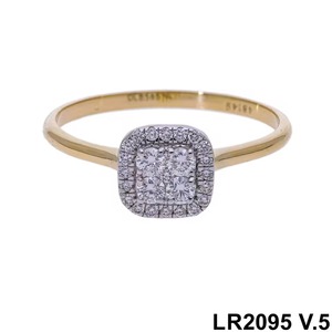 Anillo de Compromiso con Diamantes Naturales en Oro Rosa, Diseño Cuadrado con Halo y Diamantes Incrustados, Chapado en Rodio para un Aspecto Elegante e Impresionante - Product Image 4
