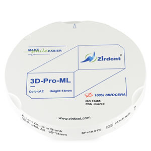 Ceramica Zirdent impianta attrezzature dentali Zirconia corone dentali e spazi vuoti parti in ceramica e blocchi per il taglio - Product Image 4