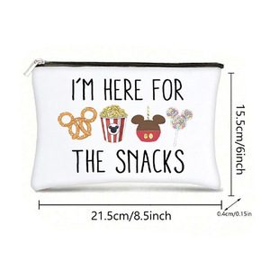 Grande trousse de toilette en toile à grande capacité avec imprimé lettres, sac à main mignon et tendance pour femme, pliable pour voyage, organiseur de produits de toilette - Product Image 5