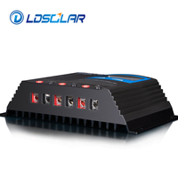 Contrôleur de charge solaire PWM 10A 480W 12V/24V avec port USB, écran LCD, garantie de 18 mois, contrôleur d'éclairage, entrée PV 55V, CE