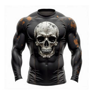 MMA BJJ Rash Guard with moisture control design and strong fabric to support tough grappling rounds <b>kimono</b> de jiu jitsu - Product Image 5