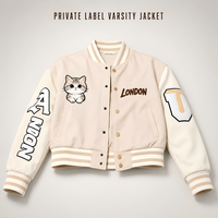 Veste de baseball personnalisée pour femme, coupe courte, style universitaire, en mélange de laine, avec broderie chenille, fabrication sur mesure, marque privée
