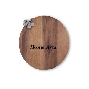 Tabla de cortar de mármol redonda de nuevo diseño, Material de madera con asas de acero inoxidable para cortar frutas a granel - Product Image 6