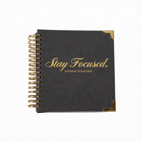 Carnet de notes personnalisé A5 avec couverture en lin, reliure spirale, agenda hebdomadaire/mensuel, 100 feuilles, cadeau, couleur et logo personnalisés