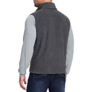 Chaleco de lana personalizado para hombre con logotipo bordado etiqueta al aire libre chaleco sin mangas para acampar senderismo uniforme uso de ropa de trabajo - Product Image 2