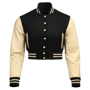 OEM Ladies Crop Top Jacket Design minimaliste moderne disponible en plusieurs couleurs et tissus - Product Image 1