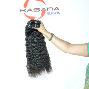 Vente en gros de cuticules alignées tissage vietnamien machine à vagues profondes Double trame noir couleur naturelle extensions de cheveux humains pour femmes - Product Image 3