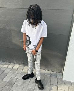 Camiseta de lavado ácido con impresión digital de muestra gratuita de fábrica personalizada camisetas desgastadas vintage de algodón pesado para hombre - Product Image 3