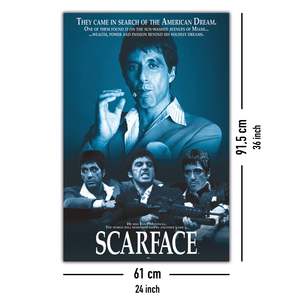 Modern Style Scarface <b>Poster</b> Black Frame Wall Decor Paper Material - Product Image 5