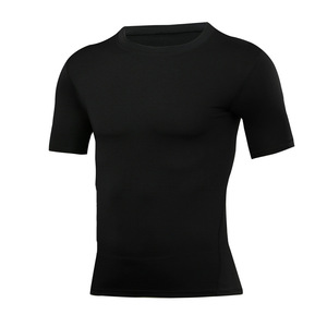 Al Aire Libre de color puro deportes camisetas gimnasio desgaste Fitness manga corta logotipo personalizado secado rápido hombres camiseta para hombres - Product Image 2
