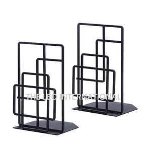 Juego de 2 sujetalibros de metal con forma única, acabado negro, estilo elegante, hechos a mano, decoración de lujo para el hogar - Product Image 5