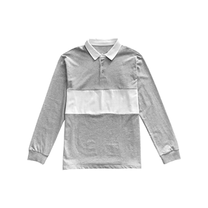 Rugby personalizado de alta calidad para hombres para camisas, ropa de calle de manga corta, lienzo bordado con serigrafía sólida, 100% algodón - Product Image 1