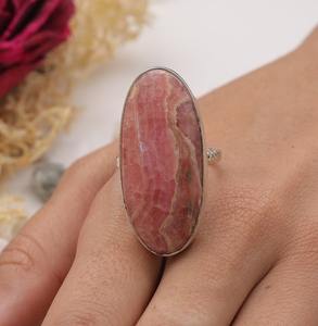 925 Sterling Silver Handmade Gemstone Rhodo Chrosite Spinner Ring Jewelry 925 Stamped Sterling Natural Designer Silver Jewelry - Product Image 4