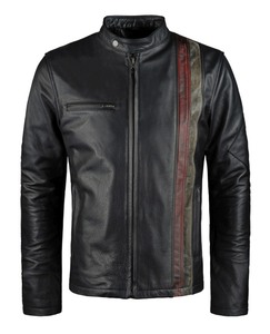 แจ็กเก็ตหนังแกะ100% สำหรับผู้ชายเสื้อแจ็กเก็ตหนังมอเตอร์ไซค์หนังวัวสำหรับฤดูหนาว - Product Image 2