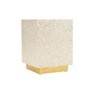 โต๊ะกาแฟไม้เนื้อแข็งทำมือแบบรักษ์โลก ทนทาน ประดับมุก ดีไซน์หรูหรา ทันสมัย สีครีม สำหรับห้องนั่งเล่น - Product Image 2