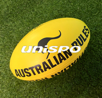 Ballon de football AFL classique UNISPO promotionnel, modèle UNI AFL 10A, taille 5, 410g, fabriqué en mousse souple avec doublure en caoutchouc PVC et chambre à air intégrée de haute qualité
