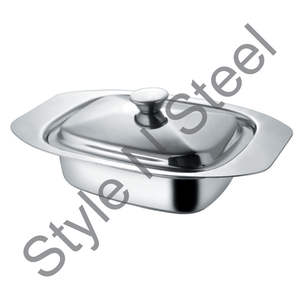 ภาชนะเก็บเนยสแตนเลสสตีลแบบพรีเมี่ยมพร้อมฝาปิดอุปกรณ์เก็บชีสโลหะแบบพรีเมี่ยม - Product Image 1