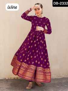 Diseñador Anarkali Style Rayon Long Kurtis Ropa informal étnica india para festivales con estampado de lámina para ropa informal y de festival - Product Image 6