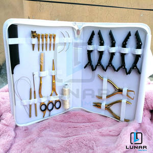 เครื่องมือต่อผมแบบสมบูรณ์คลิปหนีบคีมหนีบผมหวีหางโลหะเข็มชนิด C - Product Image 4