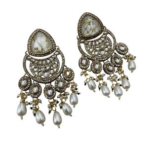 2025 Latest Design Beaded <b>Earrings</b> at the <b>Back</b> Best Jewellery Supplier From India - Product Image 1