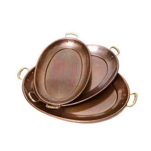 Set 2 <b>Rectangle</b> Brass Metal Serving Tray Customized Shape Size Golden Polished Finish Eco-friendly Modern Design for Wedding - Product Image 4