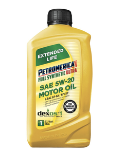 Aceite de Motor Lubricante Automotriz Sintético Completo Petromerica Dexos1 GEN 3 SAE 5W-20 Antidesgaste, Paquete de 6, 1 Cuarto de Galón - Product Image 1