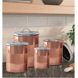 Contenedor de almacenamiento galvanizado moderno Recipiente duradero elegante Perfecto para la organización de la despensa de la cocina y el uso en la encimera - Product Image 5