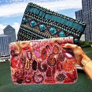 กระเป๋าคลัทช์ปักลายสไตล์โบฮีเมียนทำมือปรับแต่งได้ดีไซน์แฟนซีซับในขายส่ง - Product Image 2