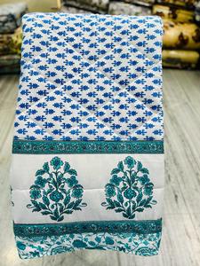 ชุดเครื่องนอนผ้าฝ้าย Jaipur Rajai ผ้าปูที่นอนผ้าฝ้ายลายดอกไม้งานแฮนด์เมดผ้าห่มผ้าฝ้าย - Product Image 2