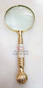 Lupa hecha a mano al por mayor de madera antigua, lupa enmarcada de latón con mango de madera, hogar, oficina, regalo de decoración de escritorio - Product Image 4