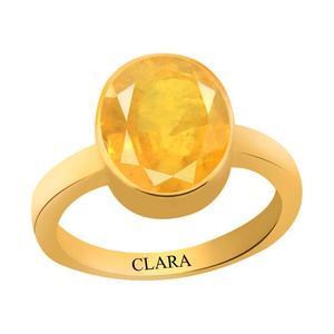Bagues en saphir jaune naturel certifié Pukhraj pour les occasions de cadeaux - Product Image 1