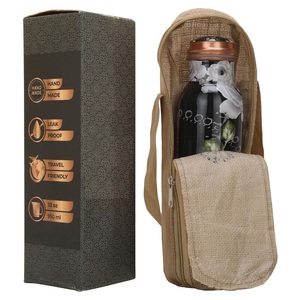 Bouteille en cuivre pur de qualité fine avec sac de transport pour l'eau potable disponible pour une utilisation de bureau polyvalente pour l'eau bouillante - Product Image 2