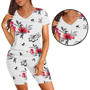 Wholesale Custom Made OEM Solid Two Piece <b>Shorts</b> <b>Set</b> Summer Women's Casual 100% Cotton Anti-Pilling Quick Dry Breathable - Product Image 4