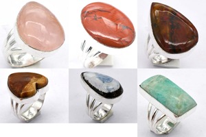 Anillo en forma de flor Chapado en plata de diseñador hecho a mano Vintage Mix Gemstone joyería de moda para mujeres/niñas regalo de fiesta de boda - Product Image 2