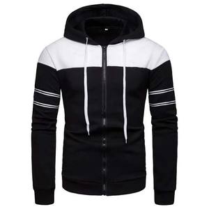 Nueva moda de manga larga de algodón French Terry hombres sudaderas con capucha de alta calidad transpirables básicos cremallera hasta sudaderas con capucha para hombres - Product Image 6