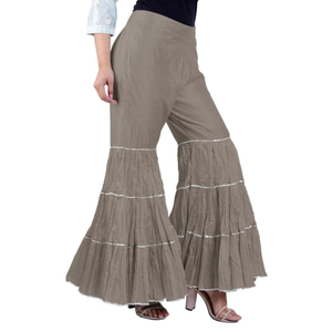 Pantalones sharara elegantes para ocasiones festivas y adornos de bodas Pantalones sharara ligeros para mujer - Product Image 1