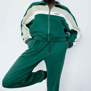 Conjunto Deportivo de Alta Calidad para Mujer, Transpirable, de Algodón, Económico, de Dos Piezas, Informal, con Chaqueta con Cremallera y Pantalones Deportivos - Product Image 4