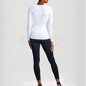 Camisetas de Compresión de Secado Rápido para Mujer, Corte Ajustado, con Cierre, Ecológicas y Transpirables, para Gimnasio y Entrenamiento - Product Image 2